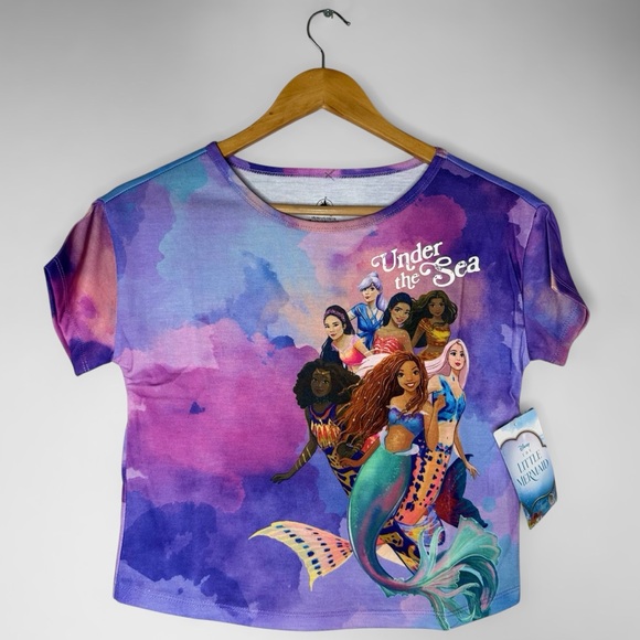 New Disney Blue and Purple Apparel The Little Mermaid Under the Sea Size L 10/12 - Picture 1 of 9